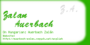 zalan auerbach business card
